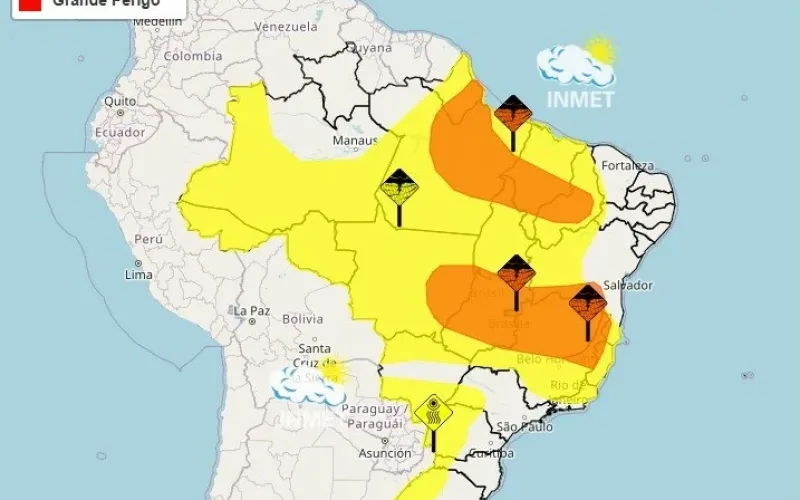 Inmet emite alerta de ‘perigo’ de chuvas intensas para 151 cidades do Leste de MG