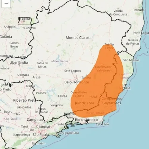 Inmet emite alerta de chuvas intensas e ventos fortes para 112 cidades do Leste de MG